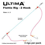 ultima Flattie Rig-2 Hook Sea Unisex-Adult, Red/Sand