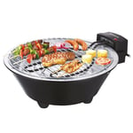 Melchioni Family | Barbecue de Table électrique BBQ1, 1250W, Grille Entièrement Amovible avec Bol, Diamètre 31 cm