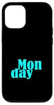 Coque pour iPhone 12/12 Pro Graphique de couleur turquoise Turquoise Monday