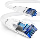 Câble Réseau Cat.8 3 M 40 Gbits ¿ Câble De Transfert De Données ¿ Câble Ethernet Cat 8 High Speed Gigabit ¿ Vitesse Fibre De Verre 40000 Mbits ¿ Blindage S/Ftp Pimf Rj45[Q821]