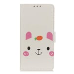 KM-WEN® Case for Samsung Galaxy A71/ A715 (6.7 Inch) Book Style Cute Rabbit Pattern Magnetic Closure PU Leather Wallet Case Flip Cover Case Bag with Stand Protective Cover Color-2