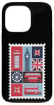 iPhone 13 Pro London Stamp with Iconic Landmarks - London Souvenir Case