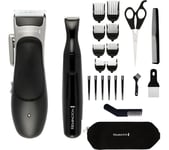 REMINGTON Stylist HC367 Hair Clipper - Black & Silver, Silver/Grey,Black