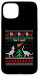 Coque pour iPhone 15 Plus Pull de Noël avec motif dinosaure moche