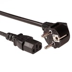 ACT Câble pour appareils à Froid 1 m, C13 LSZH (sans Bruit et sans halogène), câble d'alimentation PC, CEE 7/7 vers C13 3 Broches - Contact de Protection coudé - AK5209