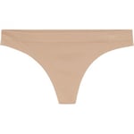 Calvin Klein Truser 3P Fusion Flex Thong Beige polyamid Large Dame