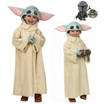 Hot Star Cosplay Wars The Mandalorian Baby Yoda Cosplay Kostym Robe Med Hatt  (FMY) yellow m