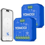 YOMOGI 2 Pack Module Volet Roulant Connecté, Module Interrupteur pour Rideau Stores WiFi, Compatible avec Alexa Google Home pour Contôle en Pourcentage, Contrôle à Distance, Commande Vocale