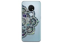 Taperso Coque et étui téléphone mobile nokia 3.4 mandala leopard bleu