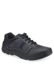 Start-rite Boys Rhino Sherman Leather Lace Up School Shoes - Black, Black Leather, Size 9 Older