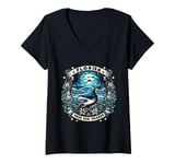 Womens Protect The Shark save the ocean save ocean animals retro V-Neck T-Shirt