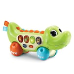 VTech - Rouli Croco Rigolo, Crocodile à Faire Rouler, Jouet d'Éveil Musical et Sensoriel, Animal Interactif, Cadeau Bébé Dès 6 Mois - Contenu en Français, Vert