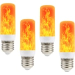 Conblom Flame Bulb | Flame Effect Light Bulbs | Flickering Light Bulb, 4 Lighting Modes Led E27 Flame Effect Light Bulbs Decorative For Christmas Hall