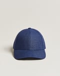 Varsity Headwear Linen Baseball Cap Oxford Blue