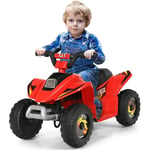 COSTWAY Quad avec Batterie 6V pour Enfant, Quad Électrique avec Marche Avant/Arrière, Fonctionnement Sécurisé et Vitesse Max de 4,5 km/h, Cadeau pour