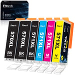 Timink PGI-570XL CLI-571XL Ink Cartridges Replacement for Canon 570xl 571xl Ink Cartridges for Canon Pixma MG5750 TS5050 TS5051 TS6050 MG5700 MG5751 MG6850 MG6851 (6 Pack)