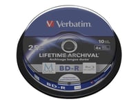 Verbatim M-Disc - 10 X Bd-R - 25 Gb 4X - Blekkstråleskrivbar Overflate - Spindel