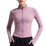 Workout Tops for Women Tank Tight Yoga Shirts Gym Clothes Quick-drying Zipper cardigan Running Exercise Gym t-shirts,Pink,L