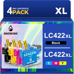 Lc422Xl Encre Compatible Avec Cartouche Brother Lc422 Lc422Xl Pack De 4 Cartouches Pour Brother Mfc-J5340Dw Mfc-J5345Dw Mfc-J5740Dw Mfc-J6540Dw Mfc-J6940Dw Imprimante