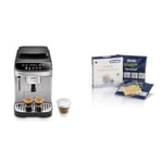 De'Longhi Magnifica Evo, Bean to Cup Coffee and Cappuccino Maker, ECAM292.33.SB, Silver & Softballs, 2 bags, balls prevent the formation of limestone water, universal coffee