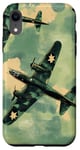 Coque pour iPhone XR Bombardier B-17G Green Pop Art Tropical B-17 Flying Fortress de la Seconde Guerre mondiale