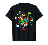 Exploding Rubix Rubiks Rubics Cube 3x3 Cuber Events Costume T-Shirt