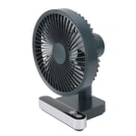 USB Small Desk Fans 4 Levels Low Noise 180° Automatic Shaking Head Rechargeable