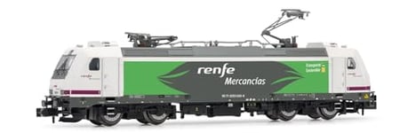 RENFE, locomotive électrique 253, livrée blanc violet « Transporte Sostenible », ép. VI