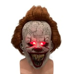 Joker Back To Soul 2 Pennywise Mask LED Ljus Peruk Huvudbonad Skräck