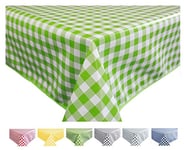 Home Direct Nappe Toile cirée PVC Rectangulaire 140 x 200 cm Vichy Vert