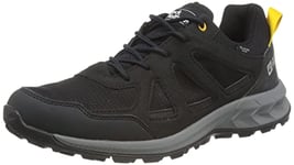 Jack Wolfskin Men's Woodland 2 Texapore Low M Sneaker, Black Burly Yellow Xt, 9.5 UK