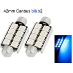 Spollampa 41mm 42mm blå Canbus Led 5050SMD 2-pack C5W SV8.5 Vit