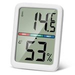 Thermomètre Hygromètre Interieur Maison, Mini Digital Numérique Température Humidité Thermomètre Chambre Bébé avec icône de Confort pour Salon Bureau, Maison, Garage