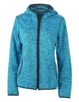 Veste Tricot Polaire ? Capuche Femme- Jn588 - Bleu Clair Chin?