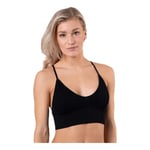 ONLY Women's Onlvicky Rib Seamless V-Neck Top Noos Bustier, Black, X Small