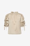 co’couture - Blus AdnaCC Puff SS Blouse - Beige