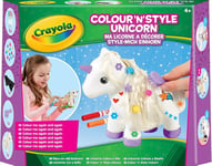 Crayola Kids Craft Kit Fun Art Colour 'n' Style Unicorn Wipe and Create Again