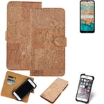 FOR Nokia C20 SMARTPHONE CASE COVER WALLETCASE CORK