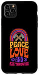 iPhone 11 Pro Max Peace Love And Axe Throwing Bohemian Rainbow Case