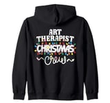 Art Therapist Christmas Crew Cute Art Therapy Xmas Lights Zip Hoodie