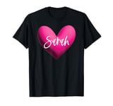 Sarah Pink Name Heart Love Woman Girl Friend Sara T-Shirt