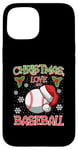 Coque pour iPhone 15 Player Team Club Tentime Noël, Amour Et Baseball