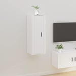 Meuble tv mural Blanc 40x34,5x100 cm The Living Store Blanc