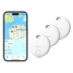 HH-Tech Smart Tag LITE (Pack 3) For Apple iOS Devices, Air Tracker, Item Finder, Replaceable Battery, Easily Track Your Wallet, Bag, Suitcase, and More Worldwide with the iPhone Find My App