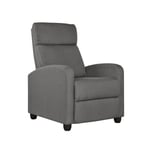 Fauteuil de Relaxation Petit Canapé Inclinable en Tissu en 3 Positions 1 Place avec Repose-Pied, pour Salon Chambre Bureau Home cinéma, 85 × 67 ×