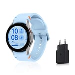 Samsung Galaxy Watch FE, 40mm, Argent, Bluetooth, Montre connectée avec Chargeur Secteur Rapide Inclus