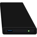 HipDisk Disque Dur Externe 2,5 Pouces USB 3.0 en Aluminium avec Coque de Protection en Silicone pour Disque Dur SATA et SSD Antichoc imperméable Disque SSD 500 Go Noir