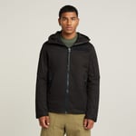 Batt Hooded Overshirt - Black - Men