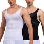 SLIMBELLE Débardeur Homme Tee Shirt Compression Homme élasticité Minceur Top Gainant Ventre Plat Homme Body Shaper Gainant Maillots De Corps Homme