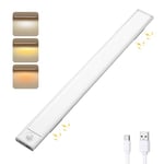 Aurora & Tithonus Barre LED Rechargeable, LED Cuisine avec Détecteur de Mouvement Intérieur, 3 Températures de Couleur Dimmable, Convient pour Cuisine, Armoire, Bibliothèque, Couloir